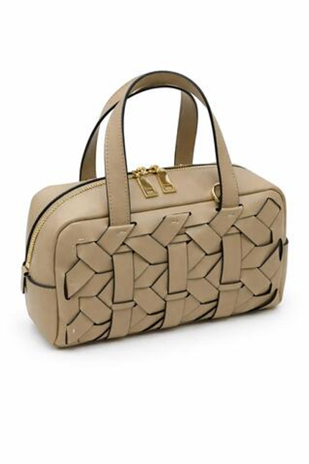 ITALY K сумка-саквояж плетеная - бежевый