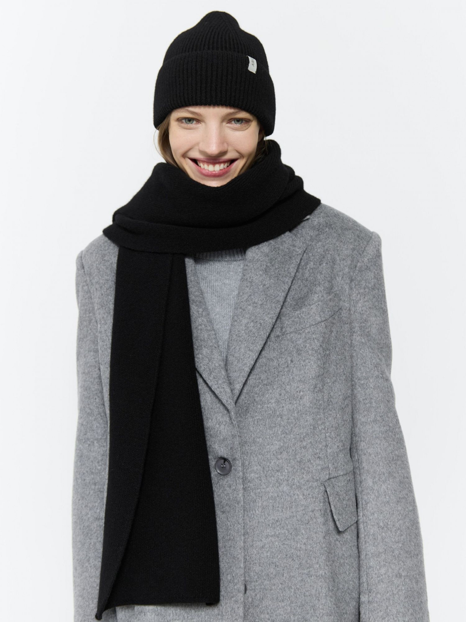 Шарф из объемной шерсти