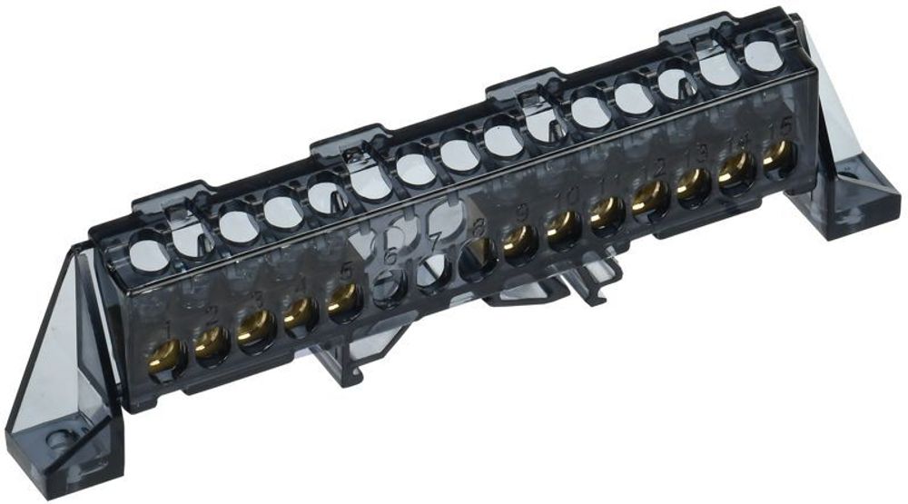 Шина нулевая N в комб. изол. "Стойка" 6х9-5+7-Ч TEKFOR IEK TF-NN10-57-DP-K02 Шина нулевая N в комб. изол. "Стойка" 6х9-5+7-Ч TEKFOR IEK TF-NN10-57-DP-K02