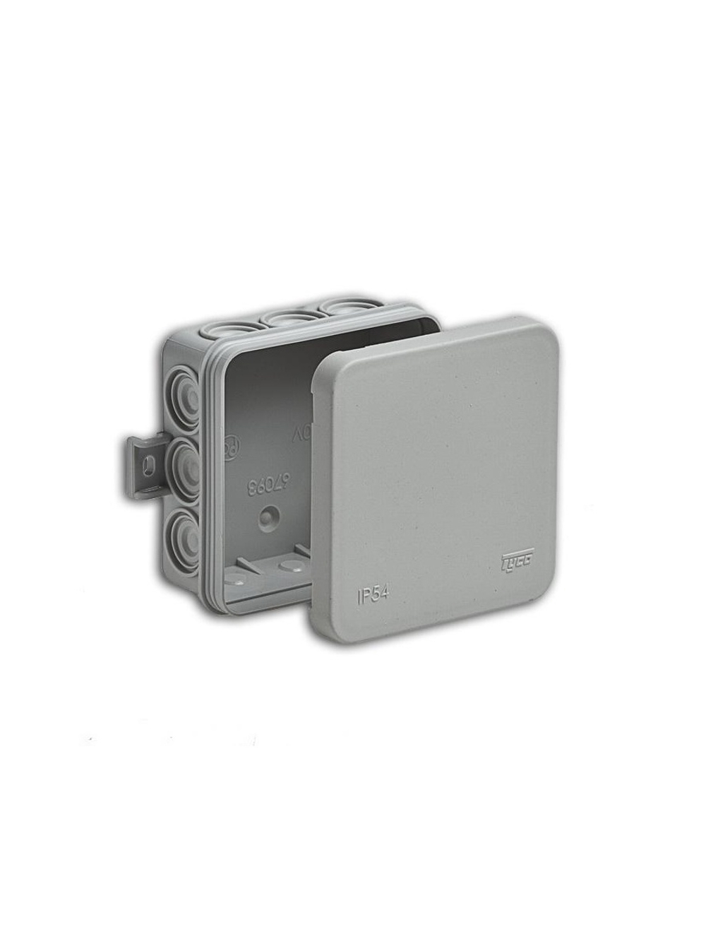 Коробка распределительная ОП 85х85х35мм 12 вводов IP54 сер. Ruvinil 67093
