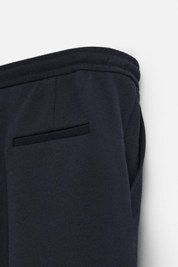 ZARA КОМФОРТНЫЕ ШОРТЫ-БЕРМУДЫ, МОРСКОЙ СИНИЙ