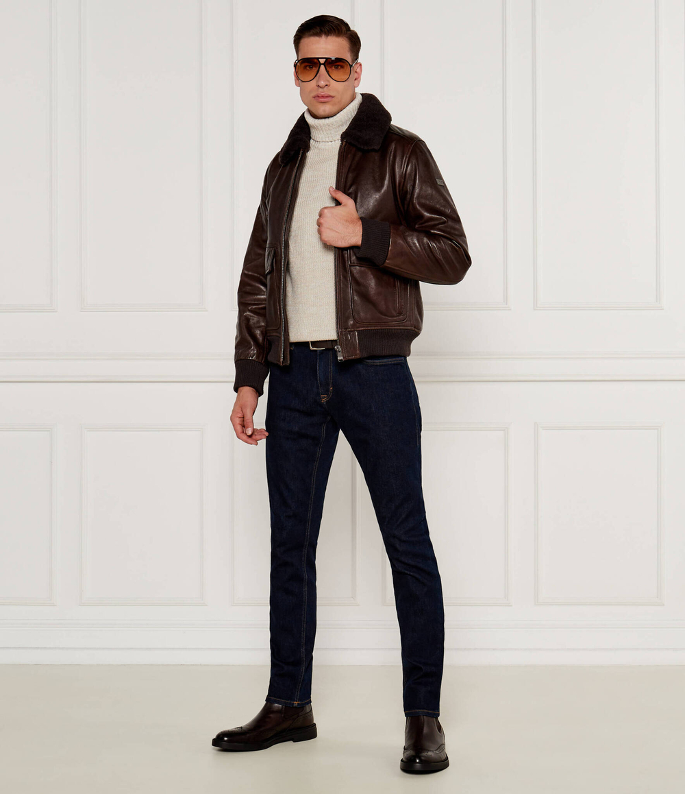 Кожаная куртка бомбер AVIA Joop! Jeans - коричневый(2620056 Avia)