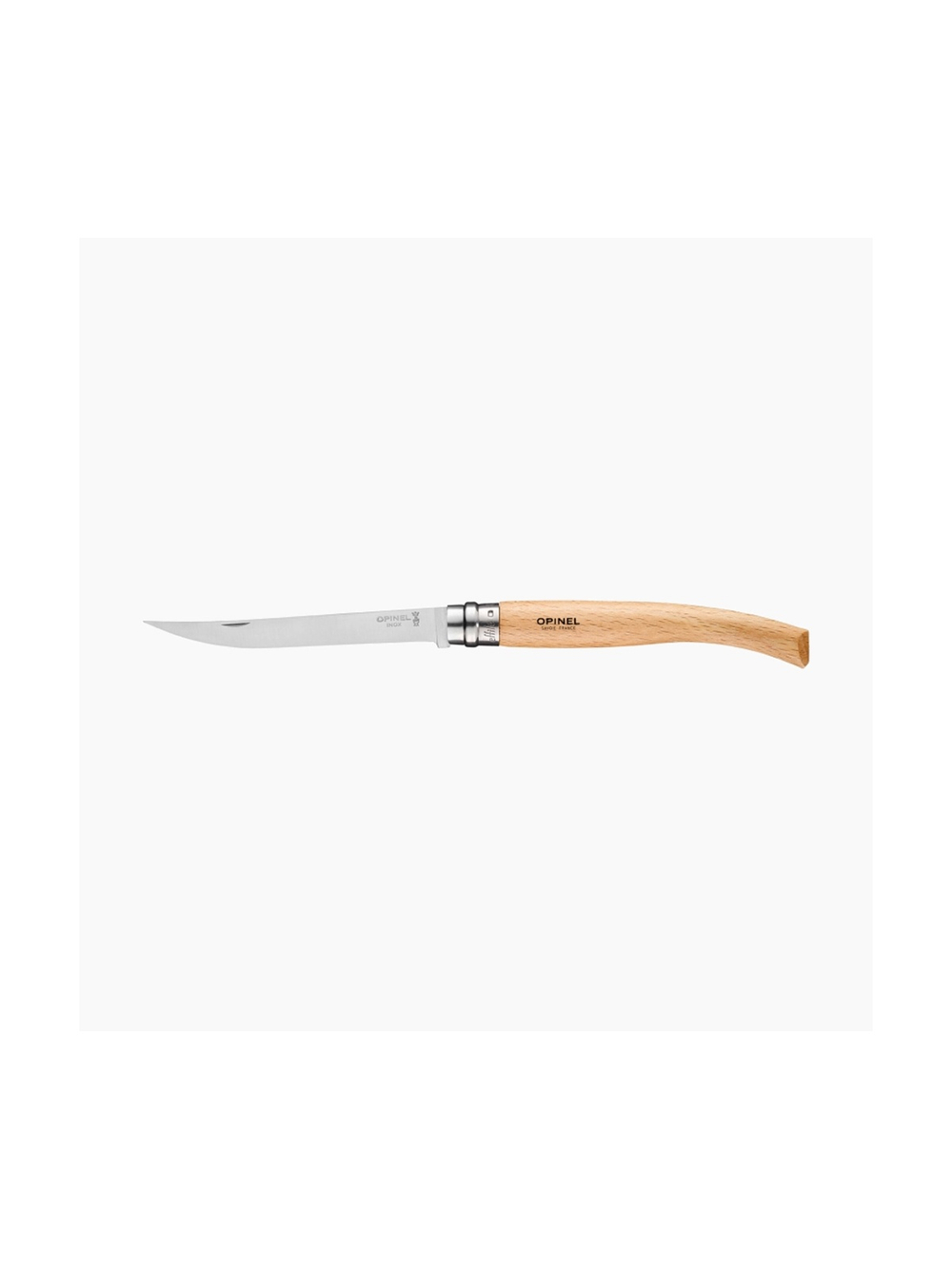 Нож филейный Opinel №12, нержавеющая сталь, рукоять из дерева бука