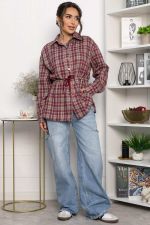Рубашка хлопковая Джанет (винный) Б14274-4М LT Collection