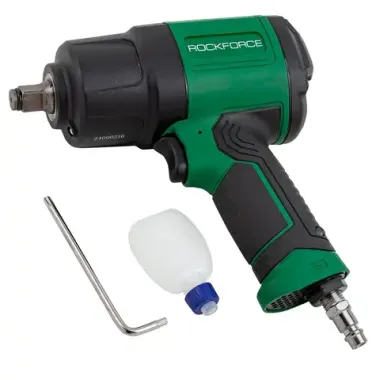 Пневмогайковерт ударный ''Twin Hammer''с реверсом и регулировкой усилия 1/2''(1200Hм, 8000 об/мин,6.3bar,вес 2.5кг) RockFORCE RF-NC-4226
