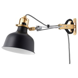 IKEA RANARP  (ИКЕА РАНАРП)  -  Точечный светильник с кронштейном, настенный, черный