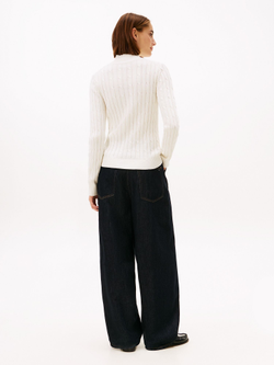 Кардиган Tommy Hilfiger Crest Logo Cable Knit Zip Cardigan Ivory