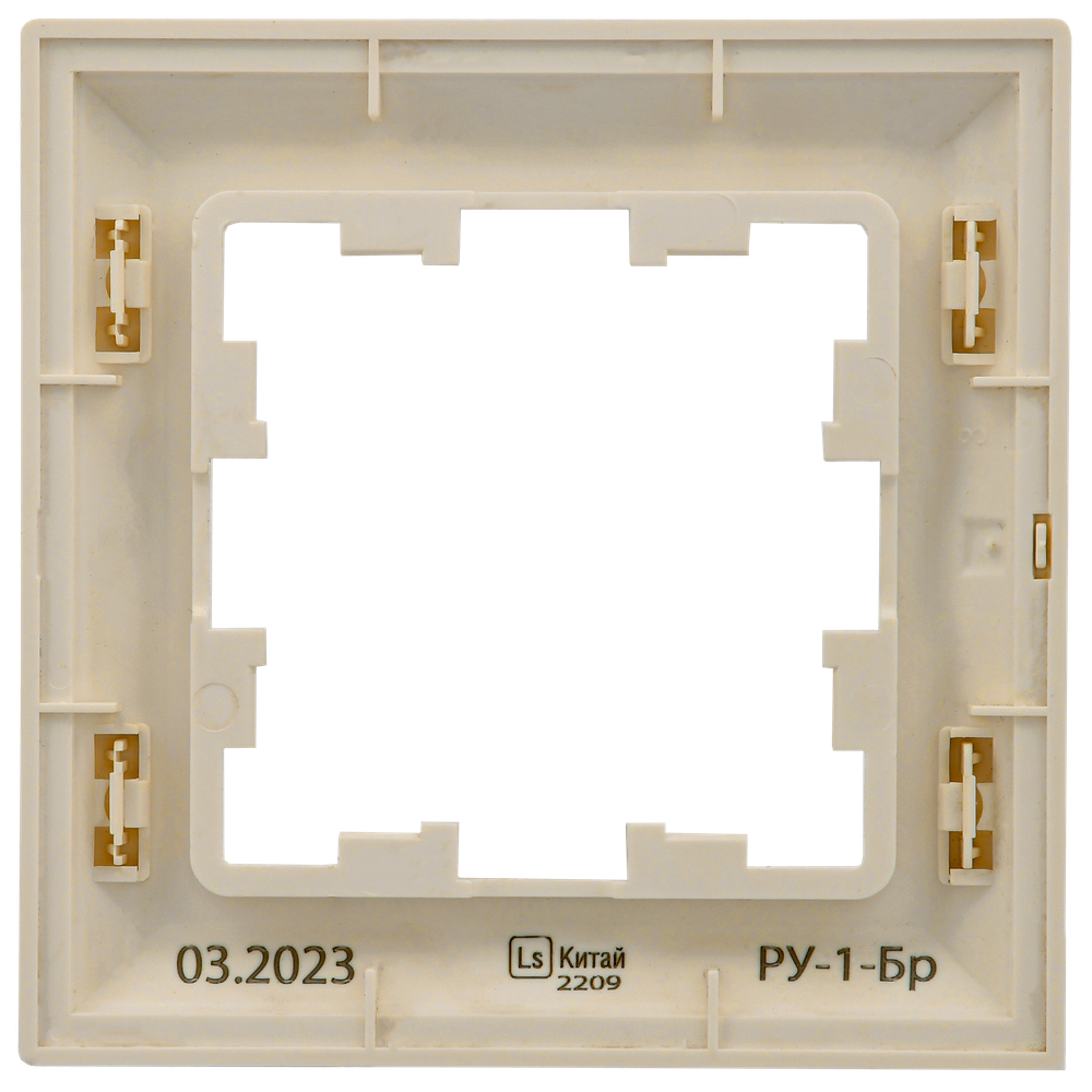 BRITE Рамка 1-местная РУ-1-Бр бежевый/жемчужный IEK