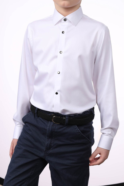 Сорочка детская VESTER длинный рукав, цвет белый, бамбук/пэ/эл