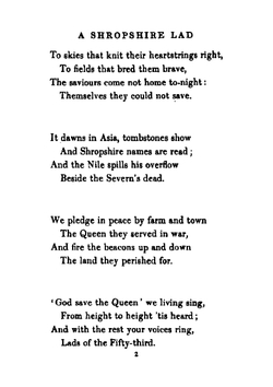 A shropshire lad | Housman A. E.