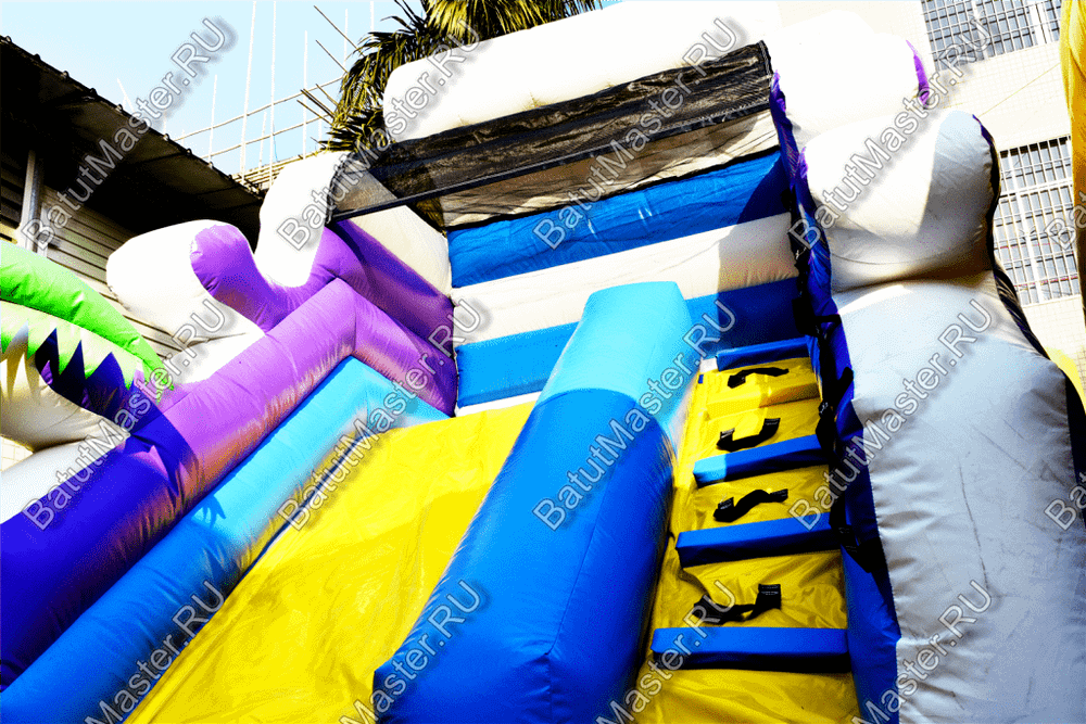 Коммерческий батут "Белый клык" с немеханизированной головой, размер 6*5*4 м