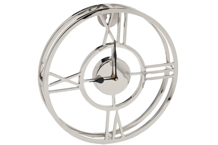 Часы настенные металлические круглые хром Garda Decor 94PR-22153