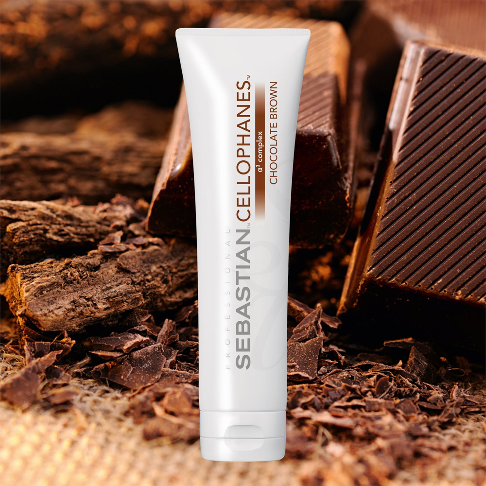 Sebastian Professional Cellophanes - маска, возвращающая блеск окрашенным волосам /  Chocolate Brown 300  ml  / GTIN 4015600432942