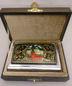 Визитница персональная "Москва" №5 (роспись Палех)