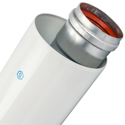 Элемент дымохода  Ø60/100 труба коаксиальная  500 мм п/м, уплотнения и хомут в комплекте