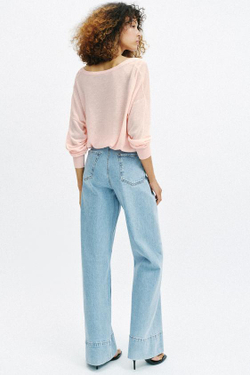 ZARA ДЖИНСЫ Z1975 WIDE LEG С ВЫСОКОЙ ПОСАДКОЙ И КАРМАНАМИ, ГОЛУБОЙ