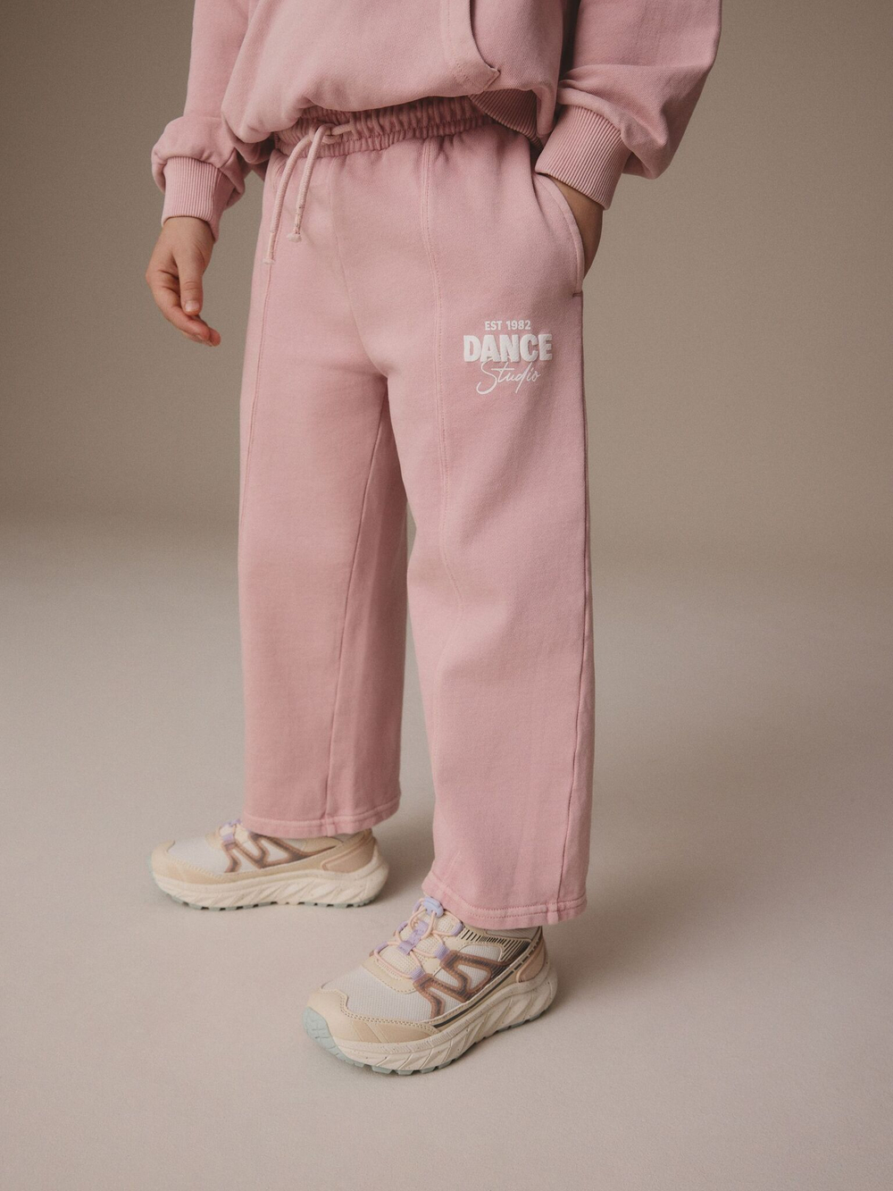 Джоггеры широкие для девочки Next AG5-910, Розовый