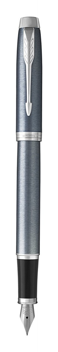 Подарочный набор: Перьевая ручка Parker IM Metal Light Blue Grey CT и Ежедневник недатированный черный