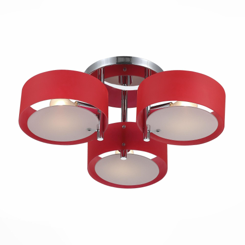 SL483.602.03 Люстра потолочная ST-Luce Хром/Красный E27 3*60W FORESTA