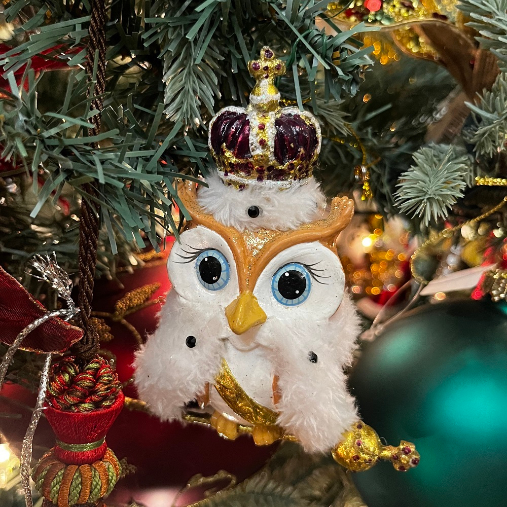 Сова в короне, ёлочная игрушка [Арт. В97800]