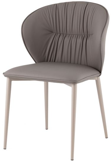 Стул обеденный Deia серая экокожа серые ножки