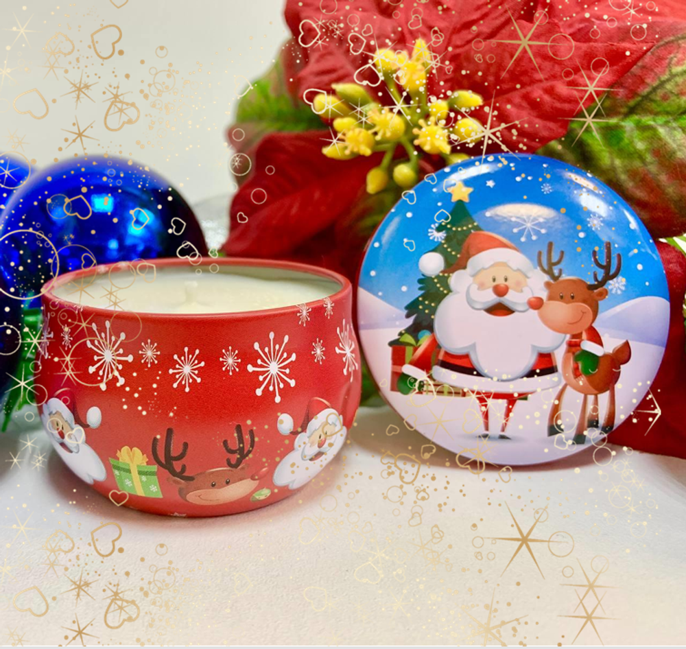 Новогодняя массажная свеча S.P.Aura в ассортименте (65мл)