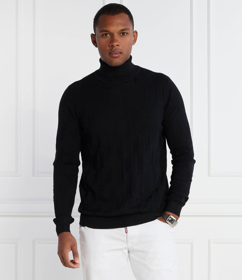 Хлопковый гольф rollneck Karl Lagerfeld - черный(655016 534399)