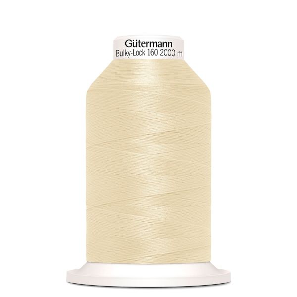 Нить текстурированная Gutermann Bulky-Lock 160 (2000 метров), 5 кат. | 414 св.кремово-бежевый
