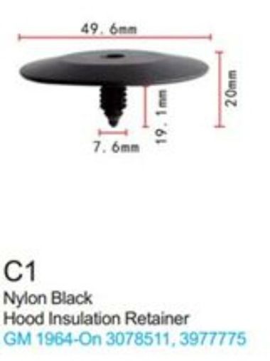 Клипса для крепления внутренней обшивки а/м GM пластиковая (100шт/уп.) Forsage клипса C0001( GM )