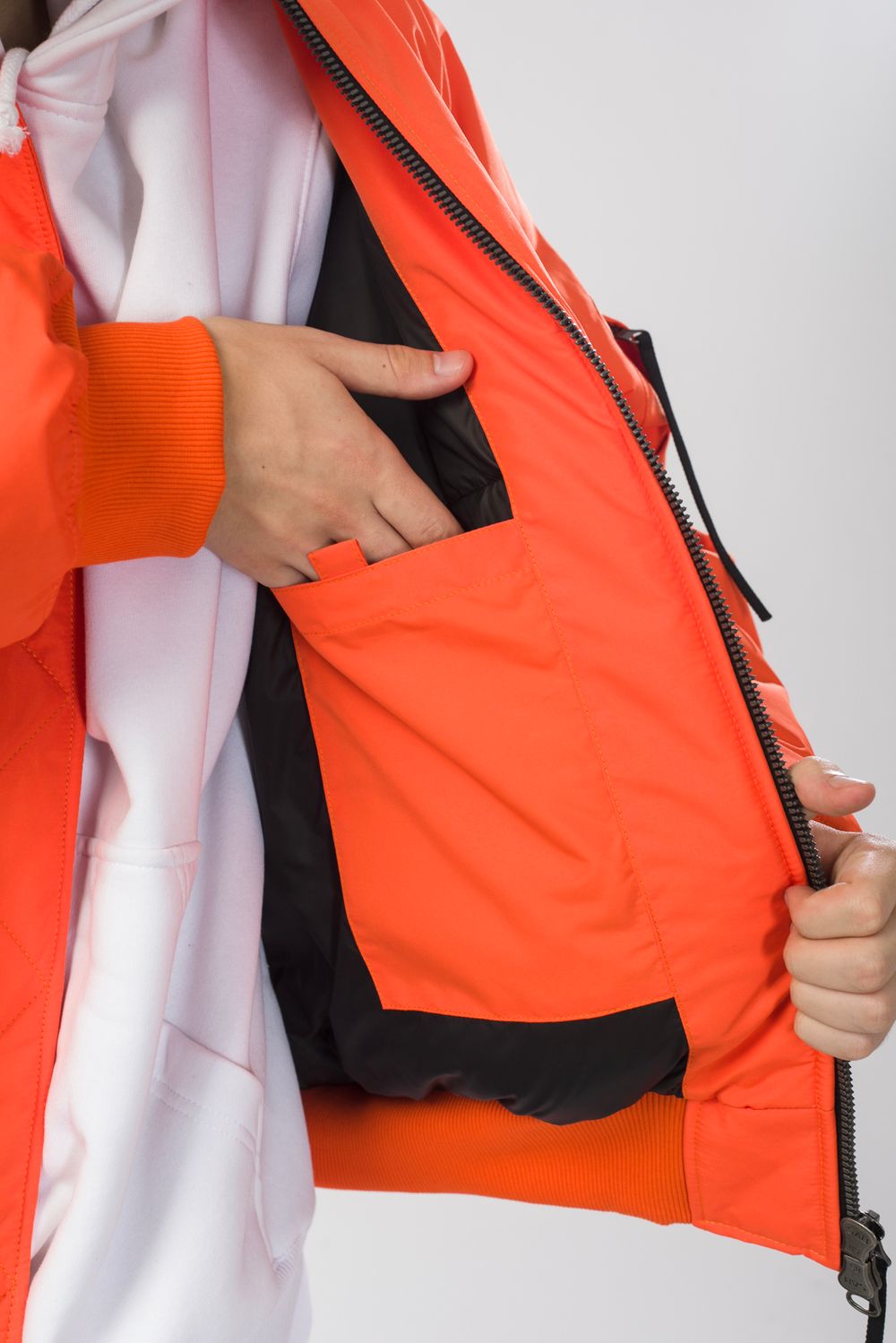 Бомбер CODERED Зимний Bomber Wide Оранжевая