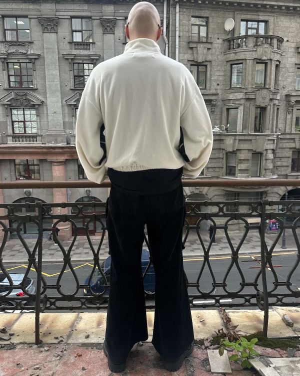 Толстовка Zip-up Fleece молочно-черная - фото 2