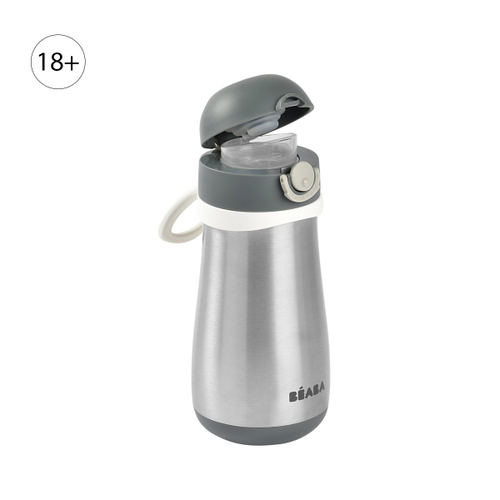 Поильник термос с носиком BEABA 350 мл серый