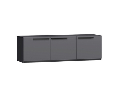 ТВ-тумба Лорена Пакс-4 Серый Графит 162 PE 165*44*45 см, Серый   Фиеста