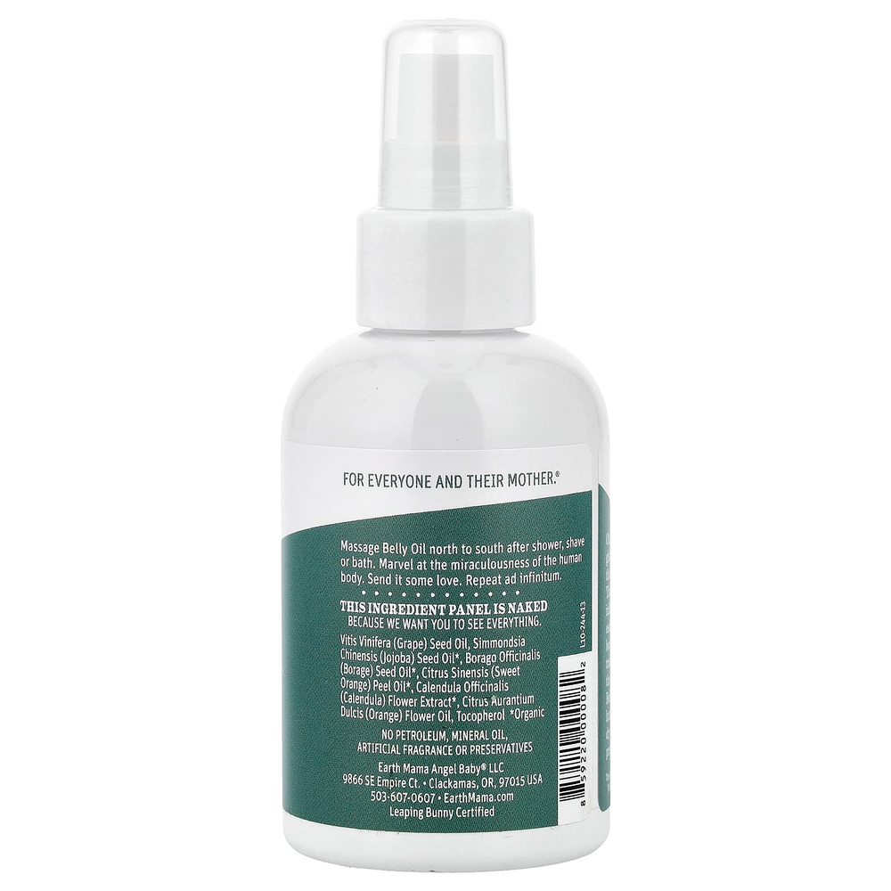 Earth Mama, масло для живота, 120 мл (4 жидк. унции)