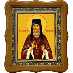 Макарий Алтайский преподобный. Икона на холсте.