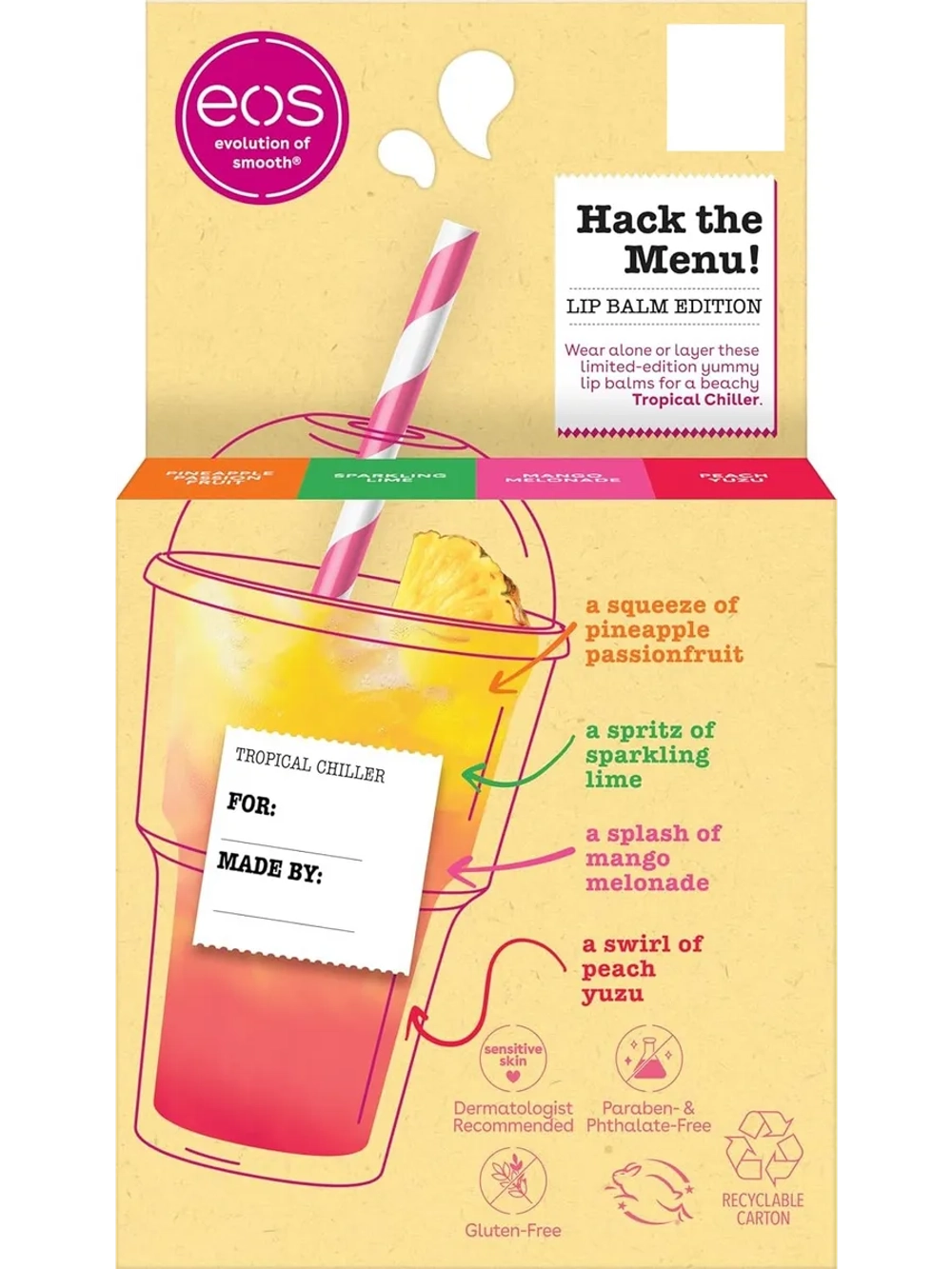 Бальзам для губ 106 тропическое охлаждение