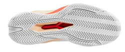 Женские Кроссовки теннисные Wilson Rush Pro 4.0 Clay - white/peach parfait/infrared