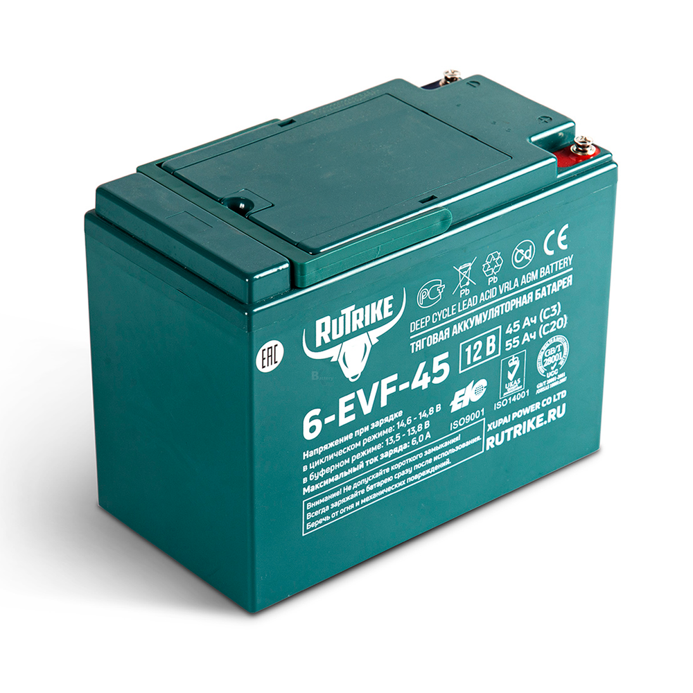 Аккумулятор RuTrike 6-EVF-45 (AGM)