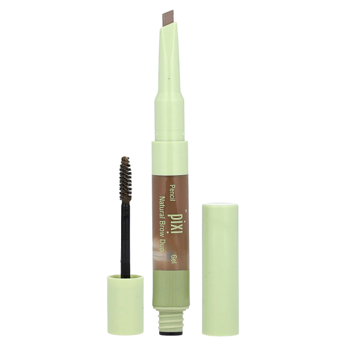Pixi Beauty, карандаш для бровей и гель для бровей 2-в-1, натуральный коричневый, 1 шт.