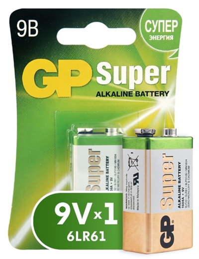 Элемент питания GP F22 LR SUPER BL/1 G-TECH