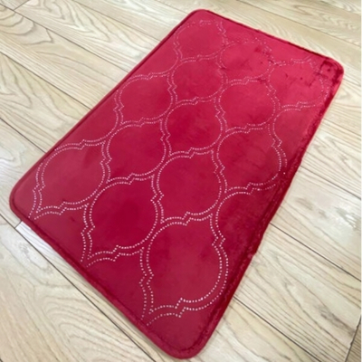 Коврик для ванной комнаты “Memory stripes” Exclusive 50*80 Dark Red красный