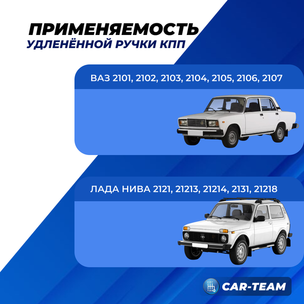 Рычаг КПП удлиненный ВАЗ 2101, 2102, 2103, 2104, 2105, 2106, 2107, Лада Нива 4х4 "RDS" с круглыми отверстиями