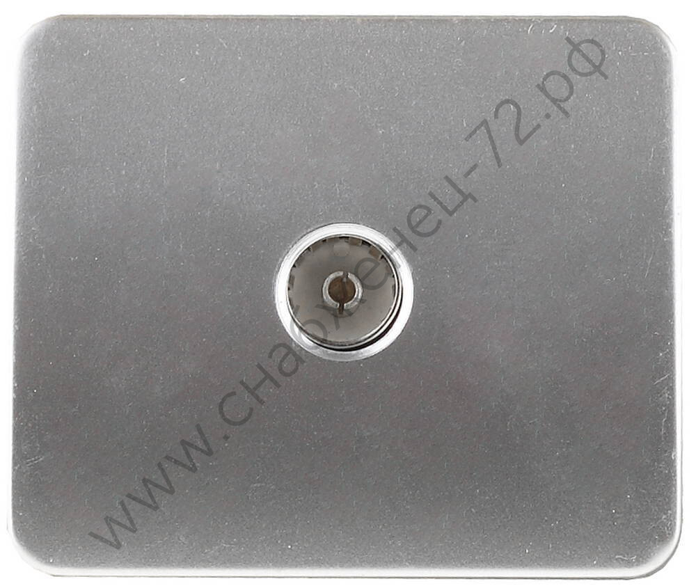 СВЕТОЗАР Гамма, телевизионная без вставки и рамки цвет светло-серый металлик, Электрическая розетка (SV-54115-SM)