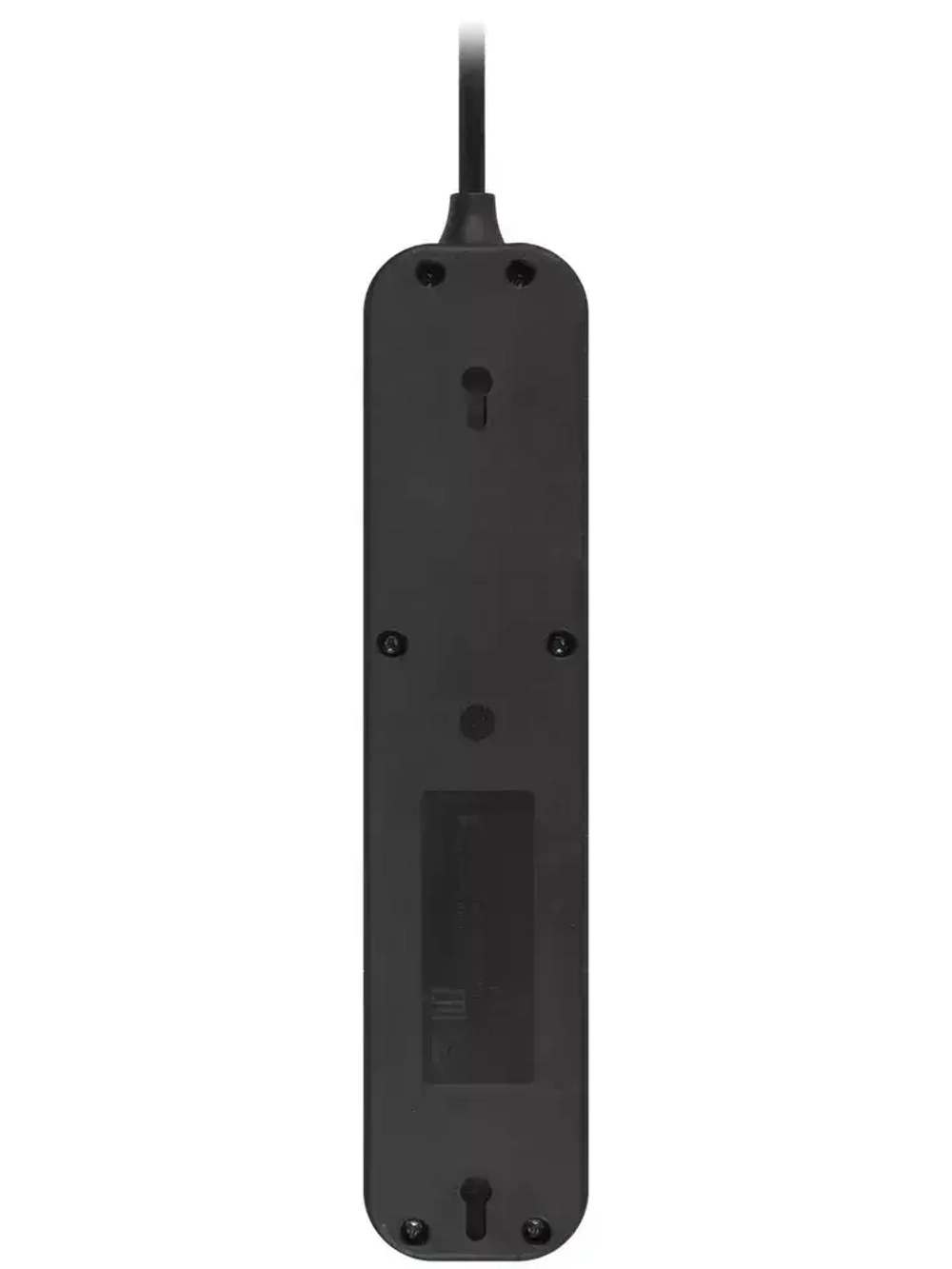 Сетевой фильтр Intro SFE450-B с базовой защитой с заземлением с выключателем 4 розетки 5м 10А черный / удлинитель сетевой 5м