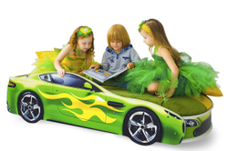 Кровать с матрасом Бельмарко Бондмобиль зеленый