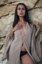 Кимоно без пояса (бежевое)