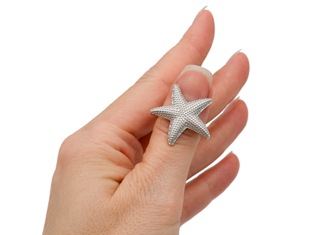 Кольцо Морская звезда, 25мм