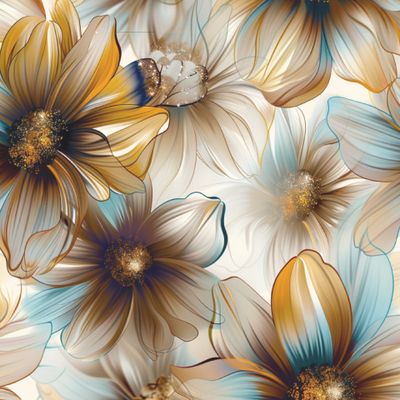 Коричневые сверкающие цветы