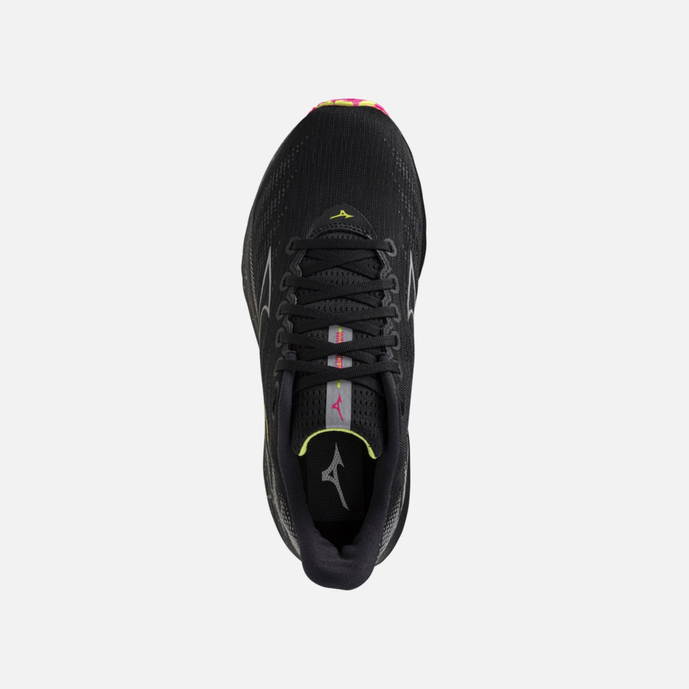 Кроссовки Mizuno Wave Rider 28 Black/Silver/Sunny Lime