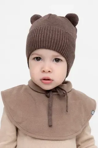 шапка  для мальчика  КВ 20374/коричневый меланж